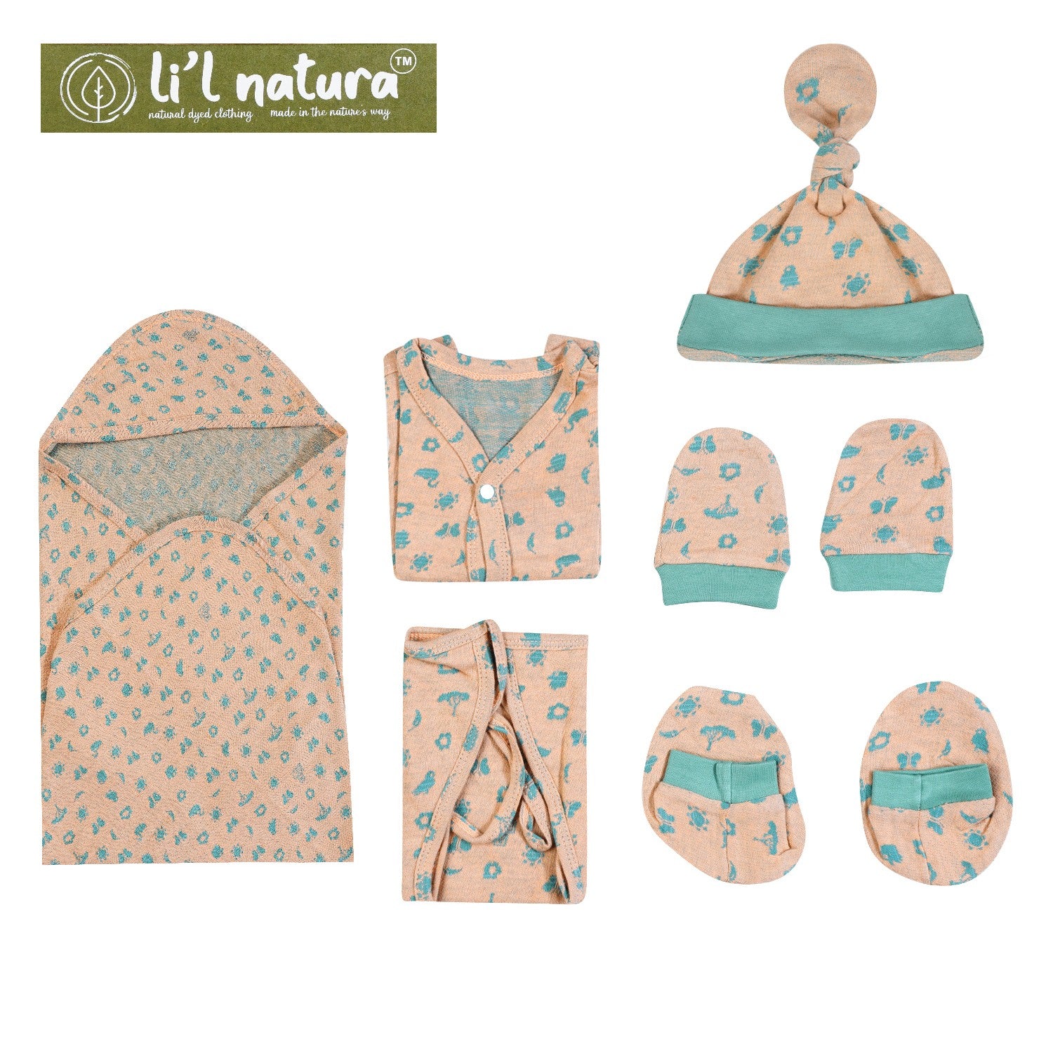 Li'l Natura Origami Gift Set – Front Open (Orange & Green)