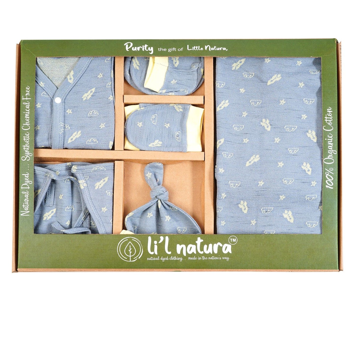 ORIGAMI - GIFT SET (FRONT OPEN) - CHARCOAL GREY + TECOMA YELLOW | LITTLE NATURA