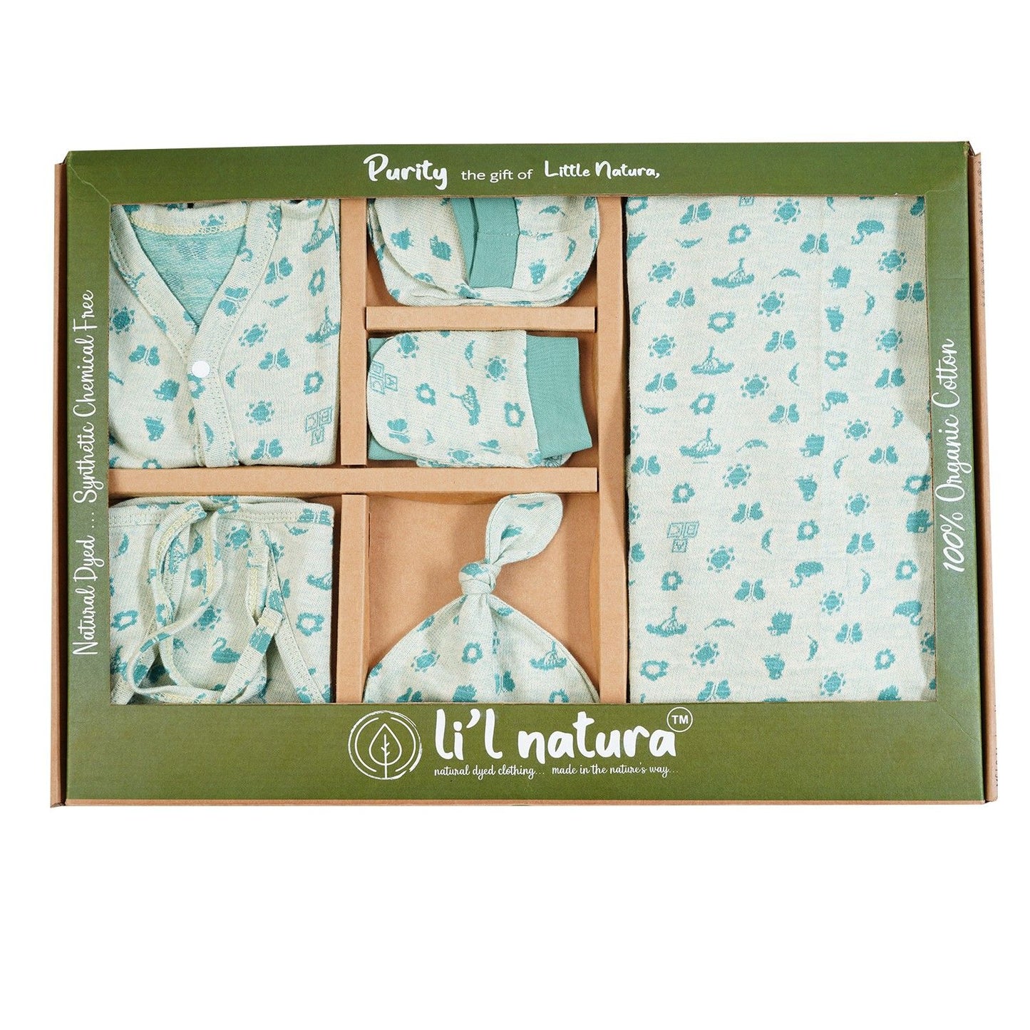 ORIGAMI - GIFT SET (FRONT OPEN) - TECOMA YELLOW + ECLIPTA GREEN | LITTLE NATURA