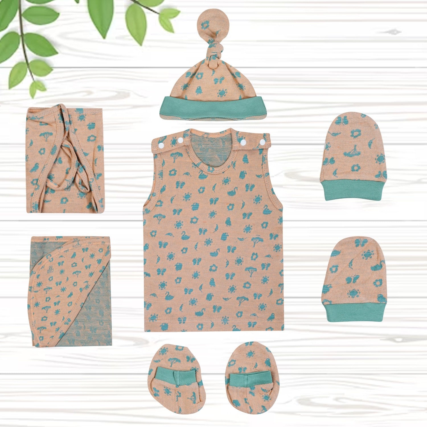 Li'l Natura Origami Gift Set (Shell Button) – Marigold Orange & Eclipta Green