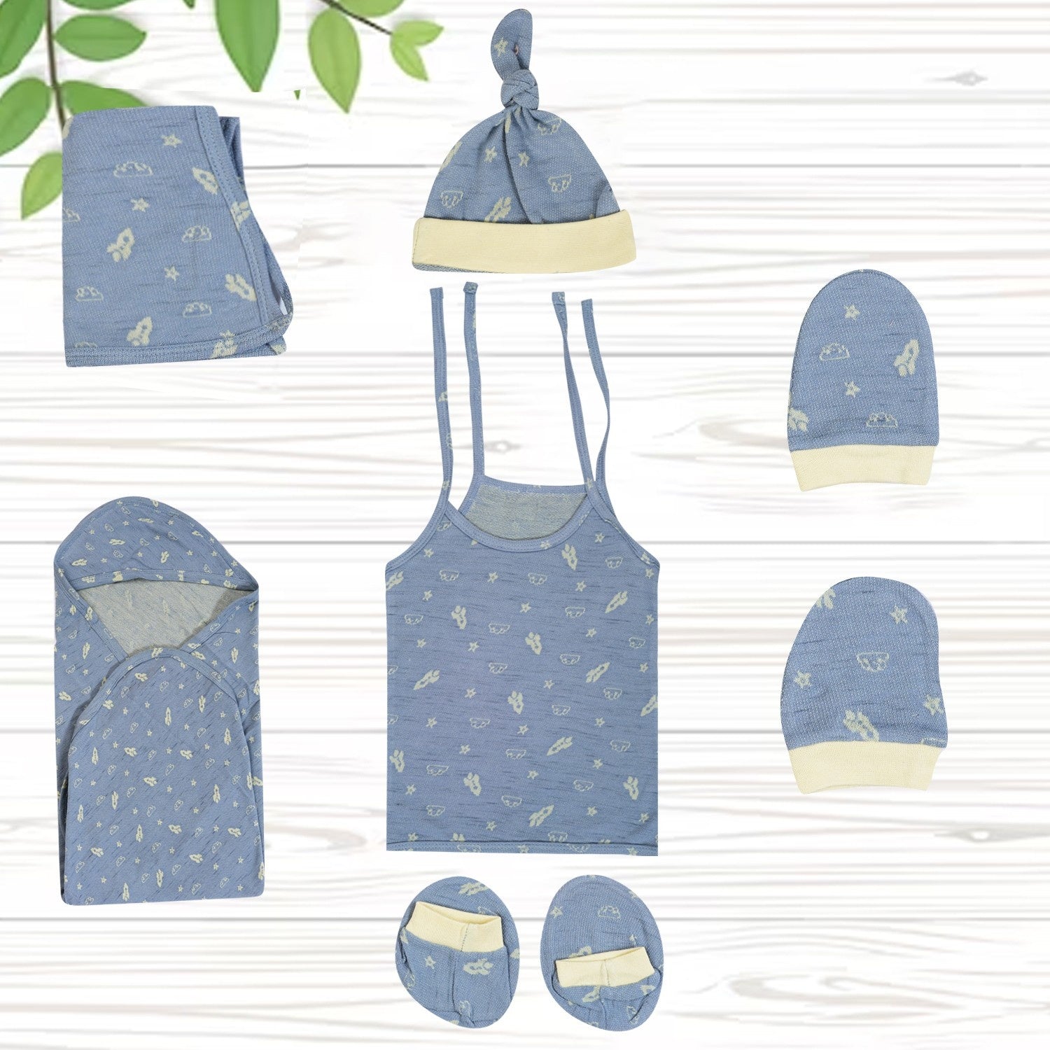 Li'l Natura Origami Gift Set (Shell Lace) – Charcoal Grey & Tecoma Yellow