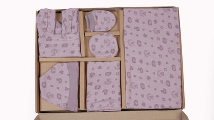 ORIGAMI - GIFT SET (JUMPEE FRILLED) - PURPLE + LILAC - GIRL - 0-3 M | LITTLE NATURA