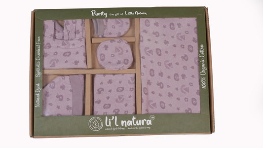 ORIGAMI - GIFT SET (JUMPEE FRILLED) - PURPLE + LILAC - GIRL - 0-3 M | LITTLE NATURA