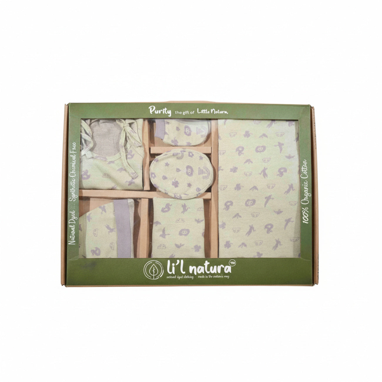 ORIGAMI - GIFT SET (SHL. LACE) - PURPLE + LILAC - UNISEX - 0-3 M | LITTLE NATURA
