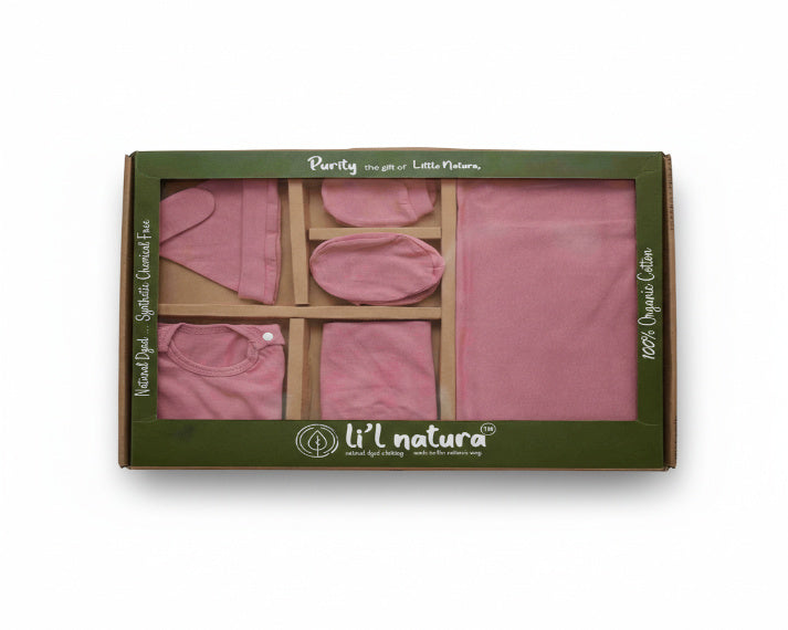 NATURE's 12 - GIFT SET (SHL. BUTTON) - RUBIA MAJENTA - UNISEX - 0-3 M | LITTLE NATURA