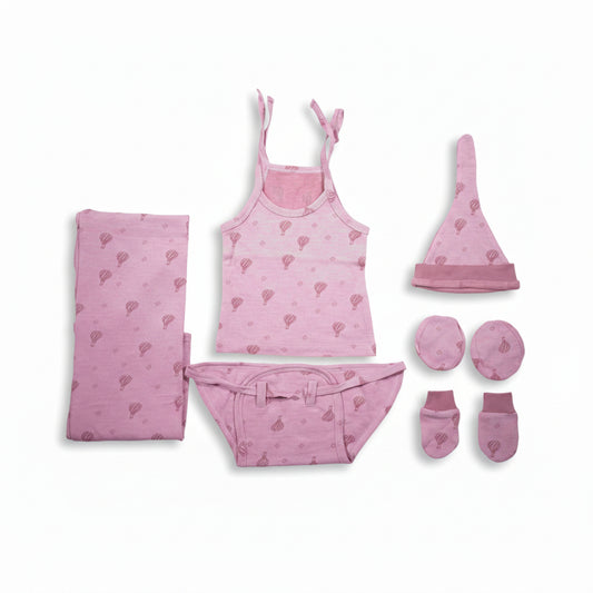 ORIGAMI - GIFT SET (SHL. LACE) - PINK + MAGENTA - UNISEX - 0-3 M