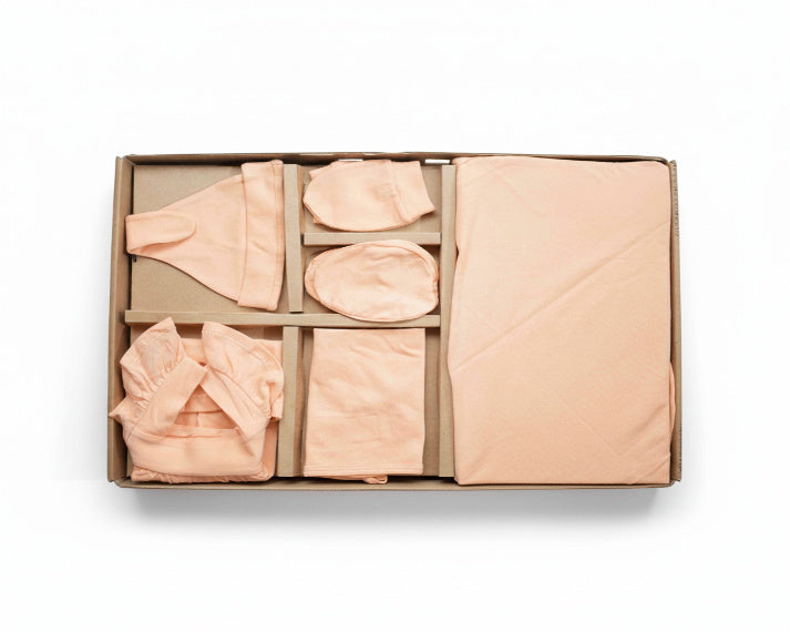 NATURE's 12 - GIFT SET (JUMPEE FRILLED) - MARIGOLD ORANGE - GIRL - 0-3 M | LITTLE NATURA