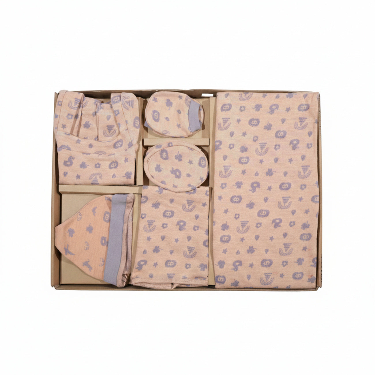 ORIGAMI - GIFT SET (JUMPEE FRILLED) - ORANGE + GREY - GIRL - 0-3 M | LITTLE NATURA