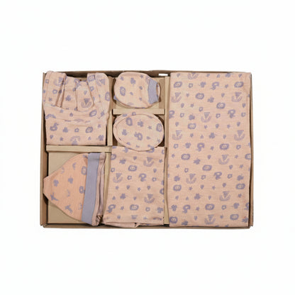 ORIGAMI - GIFT SET (JUMPEE FRILLED) - ORANGE + GREY - GIRL - 0-3 M | LITTLE NATURA