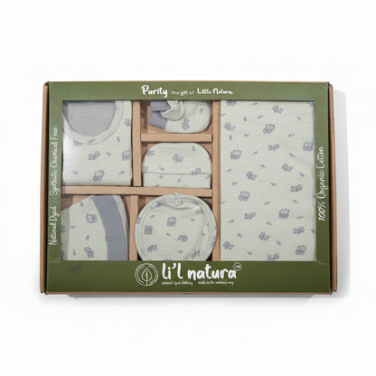 ORIGAMI - GIFT SET (SHL. LACE) - GREEN + LILAC - UNISEX - 0-3 M | LITTLE NATURA
