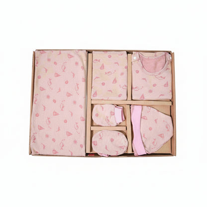 ORIGAMI - GIFT SET (SHL. BUTTON) - MAGENTA + LILAC - UNISEX - 0-3 M | LITTLE NATURA