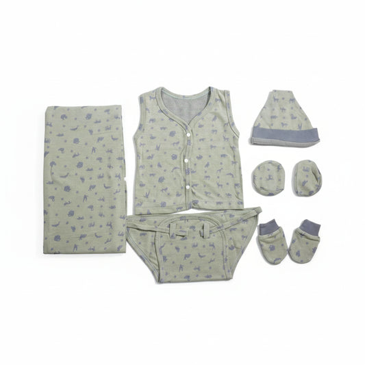 ORIGAMI - GIFT SET (FRONT OPEN) - GREEN + GREY - UNISEX - 0-3 M