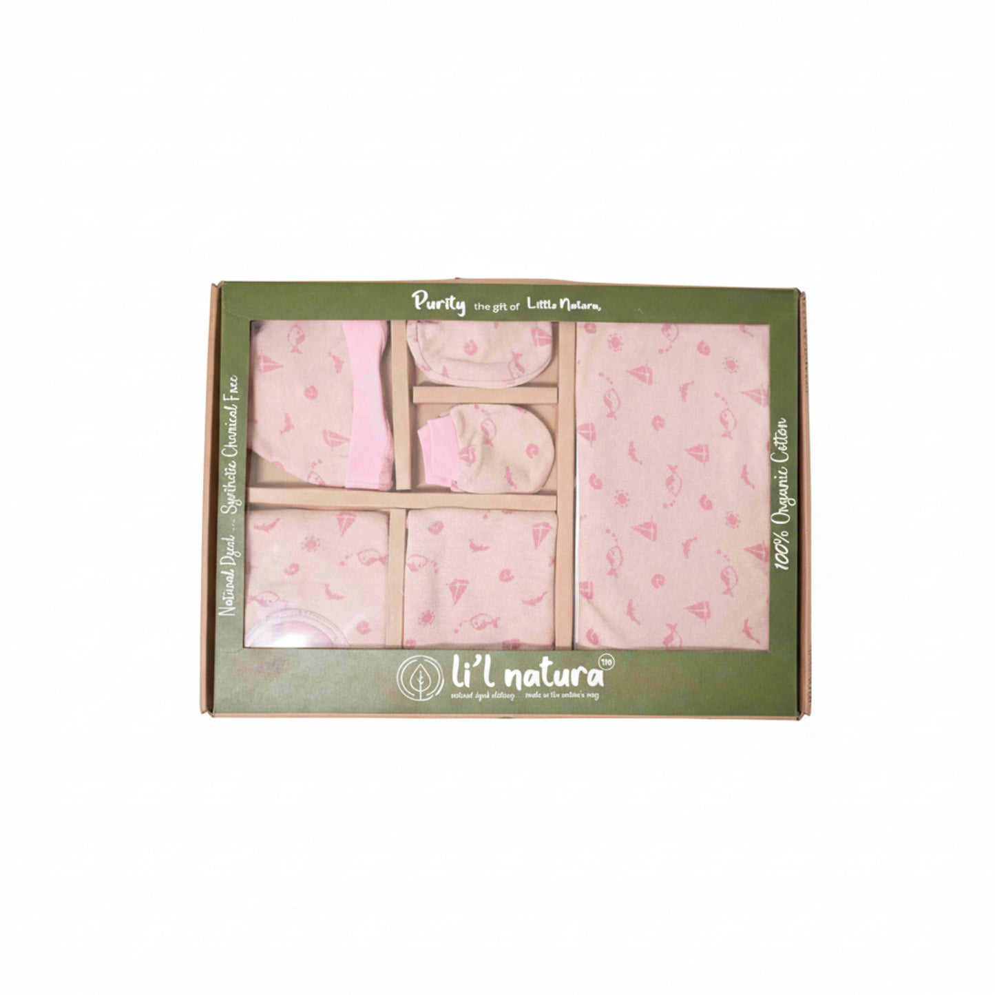 ORIGAMI - GIFT SET (SHL. BUTTON) - MAGENTA + LILAC - UNISEX - 0-3 M | LITTLE NATURA