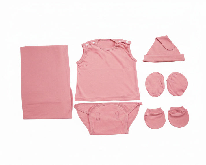 NATURE's 12 - GIFT SET (SHL. BUTTON) - RUBIA MAJENTA - UNISEX - 0-3 M | LITTLE NATURA