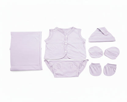 NATURE's 12 - GIFT SET (FRONT OPEN) - MUSA LILAC - UNISEX - 0-3 M | LITTLE NATURA