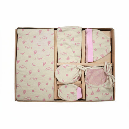 ORIGAMI - GIFT SET (SHL. LACE) - YELLOW + GREEN - UNISEX - 0-3 M | LITTLE NATURA