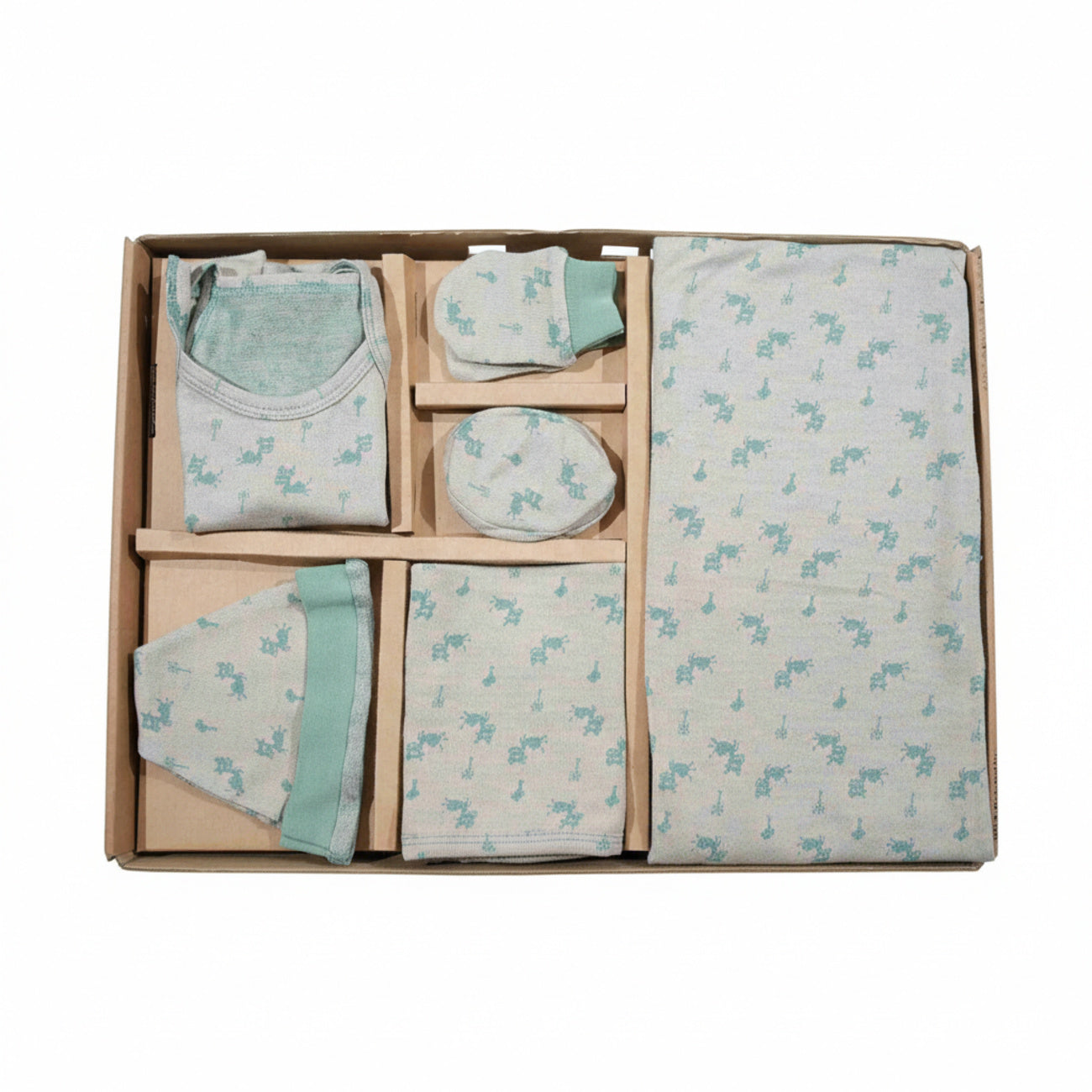 ORIGAMI - GIFT SET (SHL. LACE) - LILAC + GREEN - UNISEX - 0-3 M | LITTLE NATURA