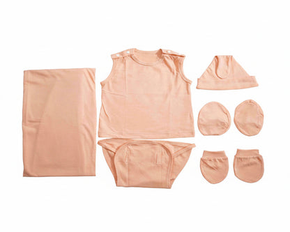 NATURE's 12 - GIFT SET (SHL. BUTTON) - MARIGOLD ORANGE - UNISEX - 0-3 M | LITTLE NATURA