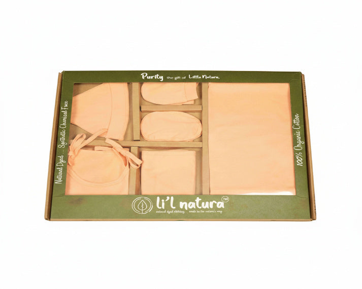 NATURE's 12 - GIFT SET (SHL. LACE) - MARIGOLD ORANGE - UNISEX - 0-3 M