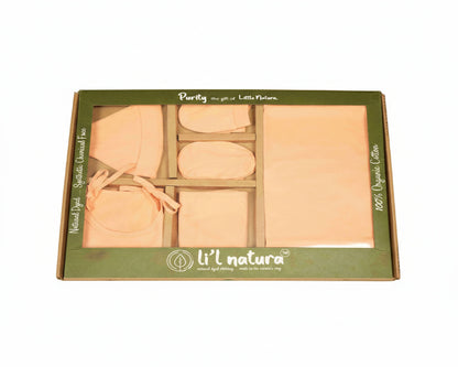 NATURE's 12 - GIFT SET (SHL. LACE) - MARIGOLD ORANGE - UNISEX - 0-3 M