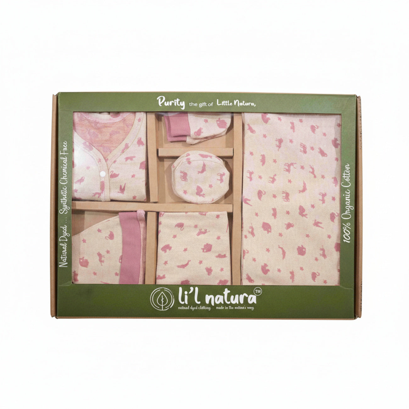 ORIGAMI - GIFT SET (FRONT OPEN) - PINK + LILAC - UNISEX - 0-3 M | LITTLE NATURA
