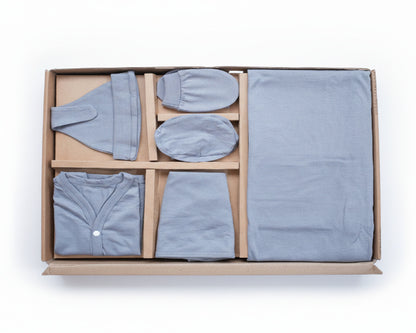 NATURE's 12 - GIFT SET (FRONT OPEN) - CHARCOAL GREY - UNISEX - 0-3 M