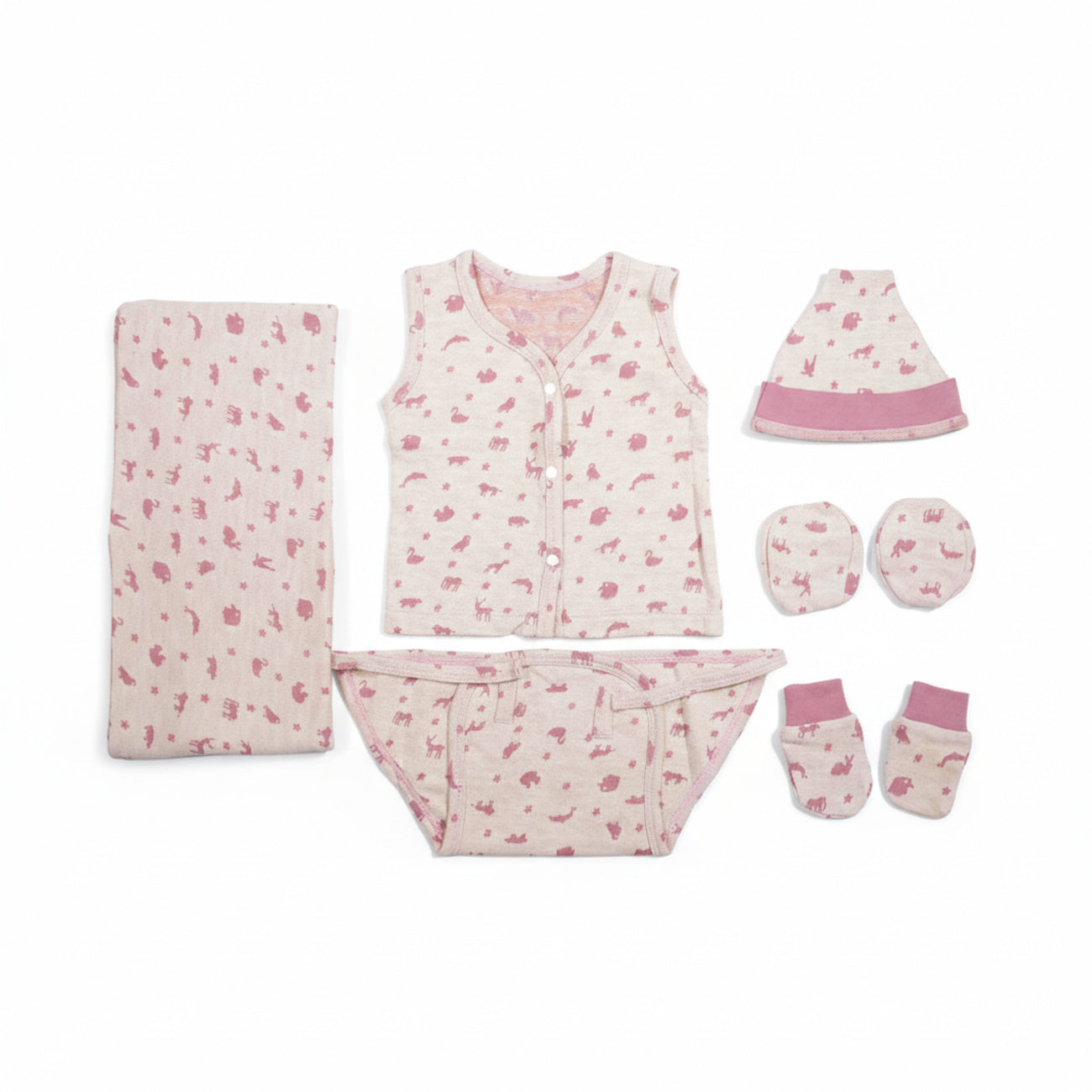 ORIGAMI - GIFT SET (FRONT OPEN) - PINK + LILAC - UNISEX - 0-3 M | LITTLE NATURA