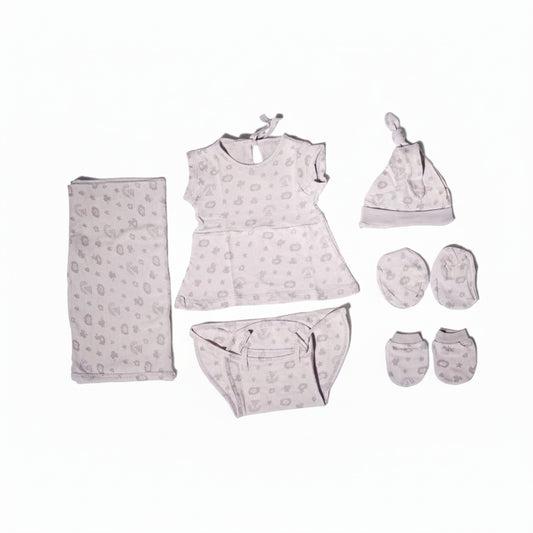ORIGAMI - GIFT SET (BABY FROCK) - PURPLE + LILAC - GIRL - 0-3 M