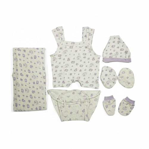 ORIGAMI - GIFT SET (JUMPEE FRILLED) - GREEN + LILAC - GIRL - 0-3 M | LITTLE NATURA