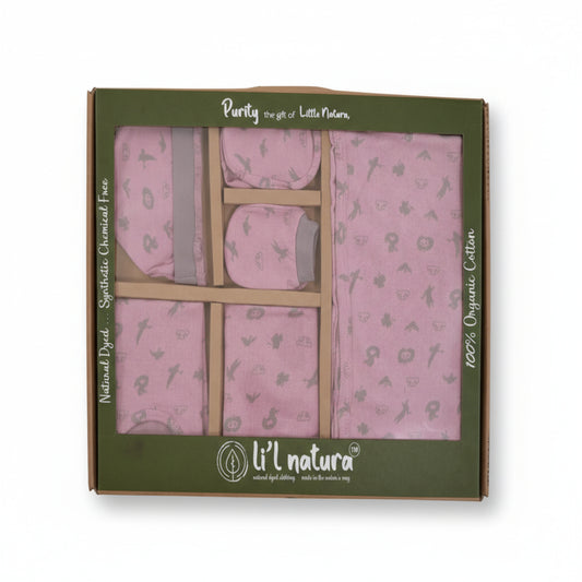 ORIGAMI - GIFT SET (SHL. BUTTON) - PINK + MAGENTA - UNISEX - 0-3 M