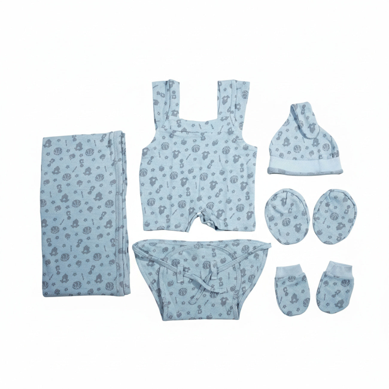 ORIGAMI - GIFT SET (JUMPEE FRILLED) - BLUE + PURPLE - GIRL - 0-3 M | LITTLE NATURA