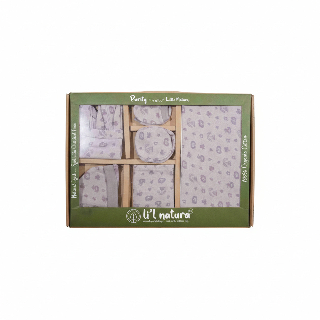 ORIGAMI - GIFT SET (JUMPEE FRILLED) - PURPLE + LILAC - GIRL - 0-3 M | LITTLE NATURA