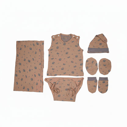 ORIGAMI - GIFT SET (SHL. BUTTON) - ORANGE + PURPLE - UNISEX - 0-3 M | LITTLE NATURA