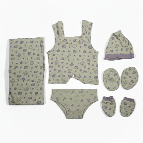 ORIGAMI - GIFT SET (JUMPEE FRILLED) - GREEN + PURPLE - GIRL - 0-3 M | LITTLE NATURA