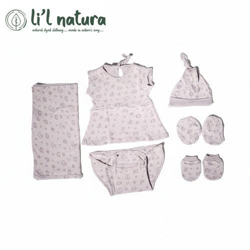 ORIGAMI - GIFT SET (BABY FROCK) - PURPLE + LILAC - GIRL - 0-3 M