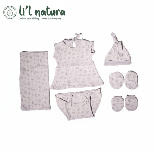 ORIGAMI - GIFT SET (BABY FROCK) - PURPLE + LILAC - GIRL - 0-3 M