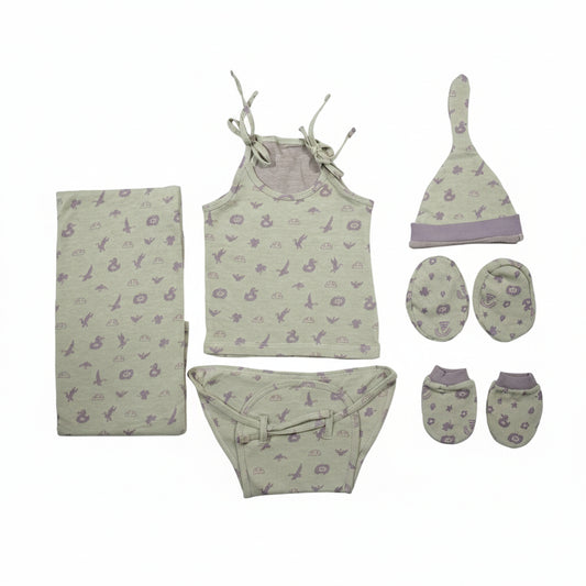 ORIGAMI - GIFT SET (SHL. LACE) - PURPLE + LILAC - UNISEX - 0-3 M