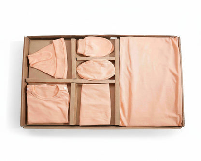 NATURE's 12 - GIFT SET (SHL. BUTTON) - MARIGOLD ORANGE - UNISEX - 0-3 M | LITTLE NATURA