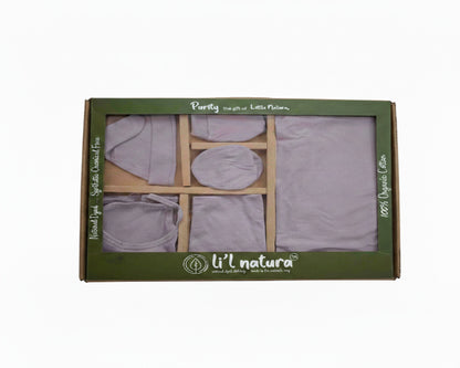 NATURE's 12 - GIFT SET (SHL. LACE) - MUSA LILAC - UNISEX - 0-3 M | LITTLE NATURA