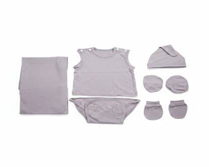 NATURE's 12 - GIFT SET (SHL. BUTTON) - MUSA LILAC - UNISEX - 0-3 M | LITTLE NATURA