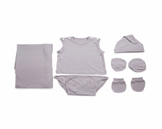NATURE's 12 - GIFT SET (SHL. BUTTON) - MUSA LILAC - UNISEX - 0-3 M | LITTLE NATURA