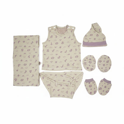 ORIGAMI - GIFT SET (SHL. BUTTON) - GREEN + GREY - UNISEX - 0-3 M
