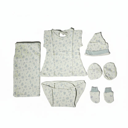 ORIGAMI - GIFT SET (BABY FROCK) - GREEN + GREY - GIRL - 0-3 M | LITTLE NATURA