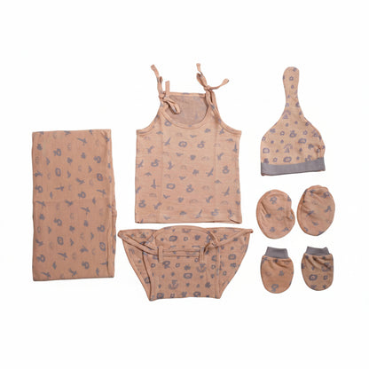 ORIGAMI - GIFT SET (SHL. LACE) - ORANGE + GREY - UNISEX - 0-3 M