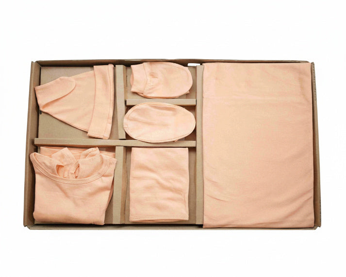 NATURE's 12 - GIFT SET (BABY FROCK) - MARIGOLD ORANGE - GIRL - 0-3 M | LITTLE NATURA