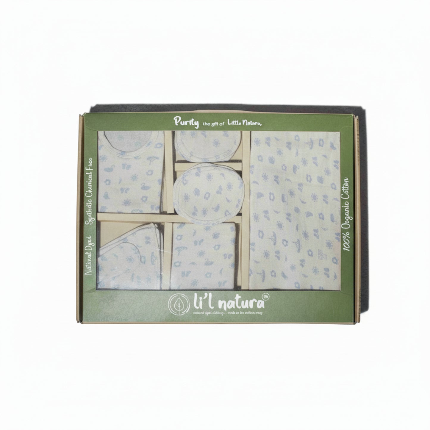 ORIGAMI - GIFT SET (SHL. BUTTON) - PURPLE + GREY - UNISEX - 0-3 M