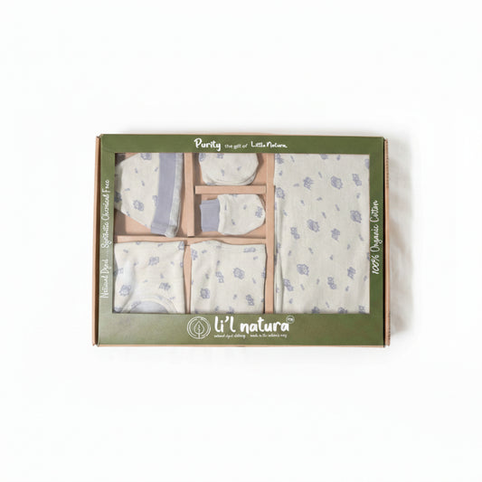 ORIGAMI - GIFT SET (SHL. BUTTON) - GREEN + GREY - UNISEX - 0-3 M