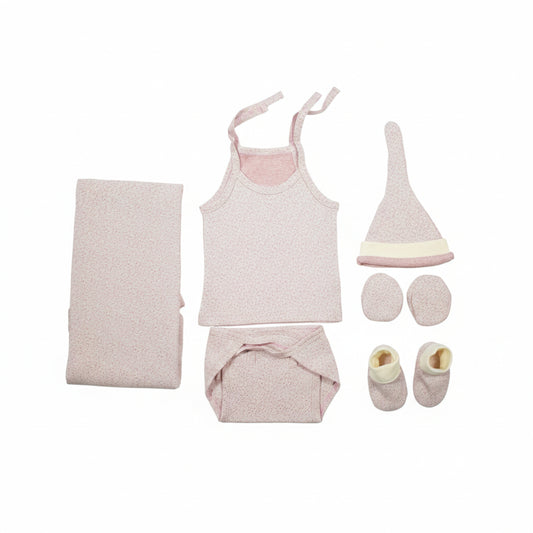 ORIGAMI - GIFT SET (SHL. LACE) - PINK + YELLOW - UNISEX - 0-3 M