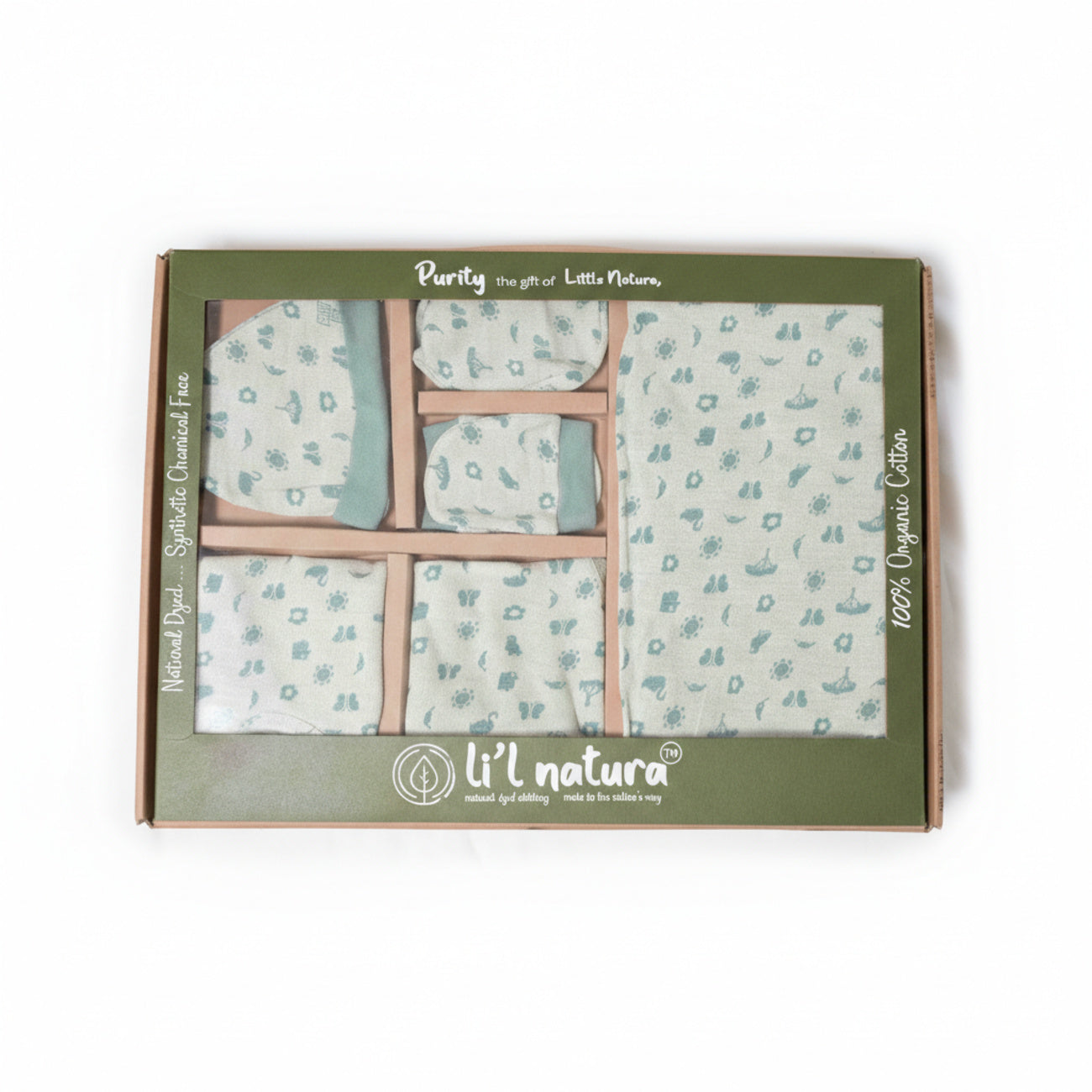 ORIGAMI - GIFT SET (SHL. BUTTON) - YELLOW + GREEN - UNISEX - 0-3 M