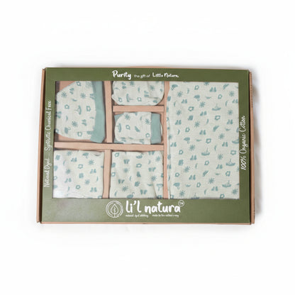 ORIGAMI - GIFT SET (SHL. BUTTON) - YELLOW + GREEN - UNISEX - 0-3 M